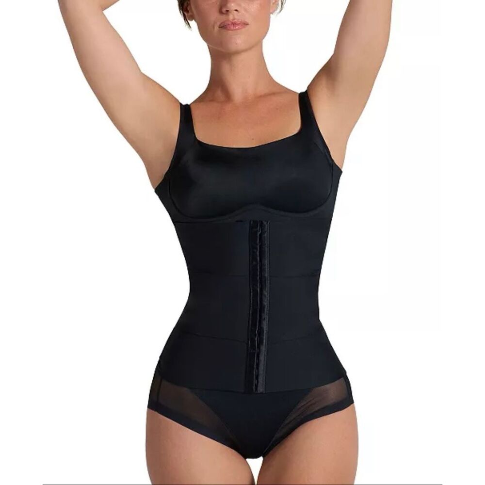 Leonisa Seamless Colombian Compression Lumbar Support Waist Cincher Black XS/S